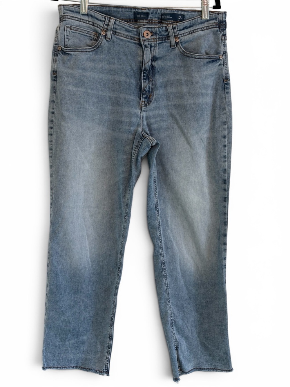 J. Jill High Rise Straight Leg Crop Jeans – Frayed Hem – Women’s Size 12